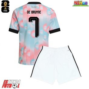 Bélgica Kevin De Bruyne #7 Segunda Equipación Niños Mundial 2026 Manga Corta (+ Pantalones cortos)